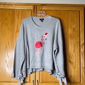 Gray Flamingo Sweater